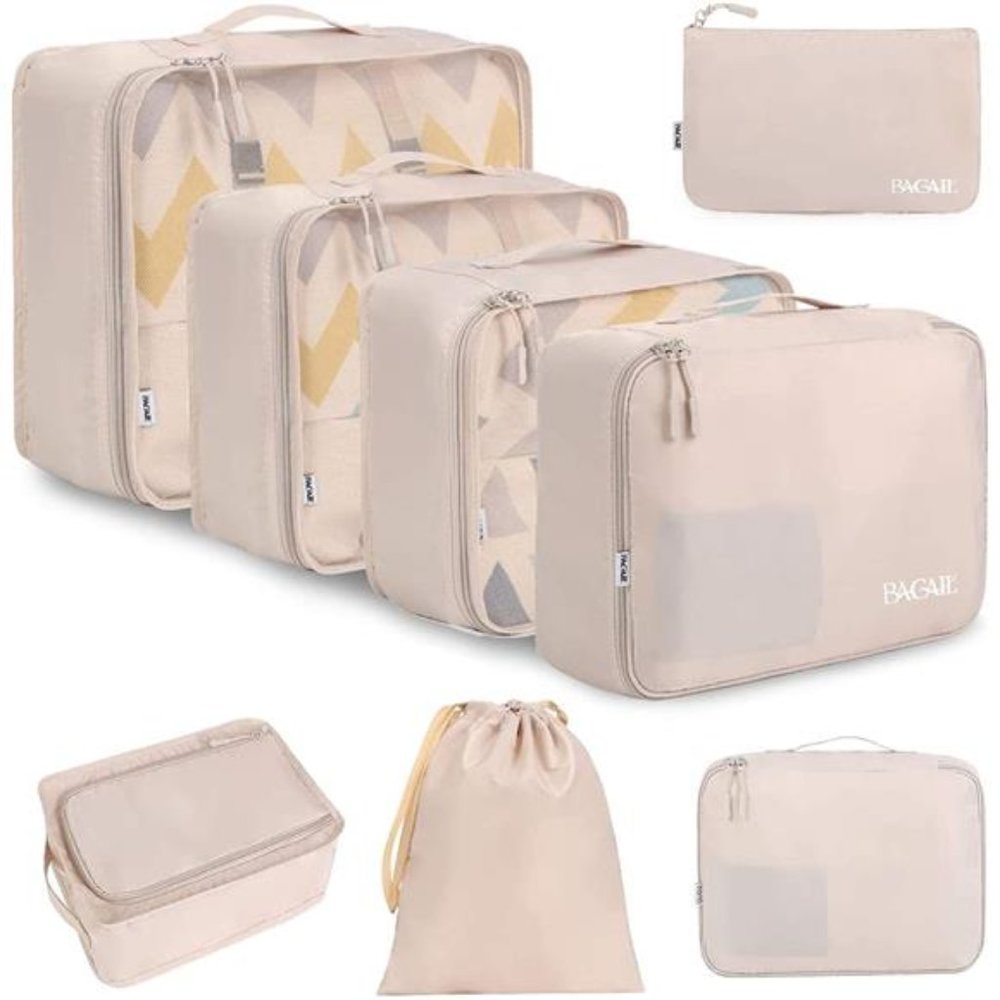 8 Pcs Set Packing Cubes Luggage Packing Organizers for Travel Accessories